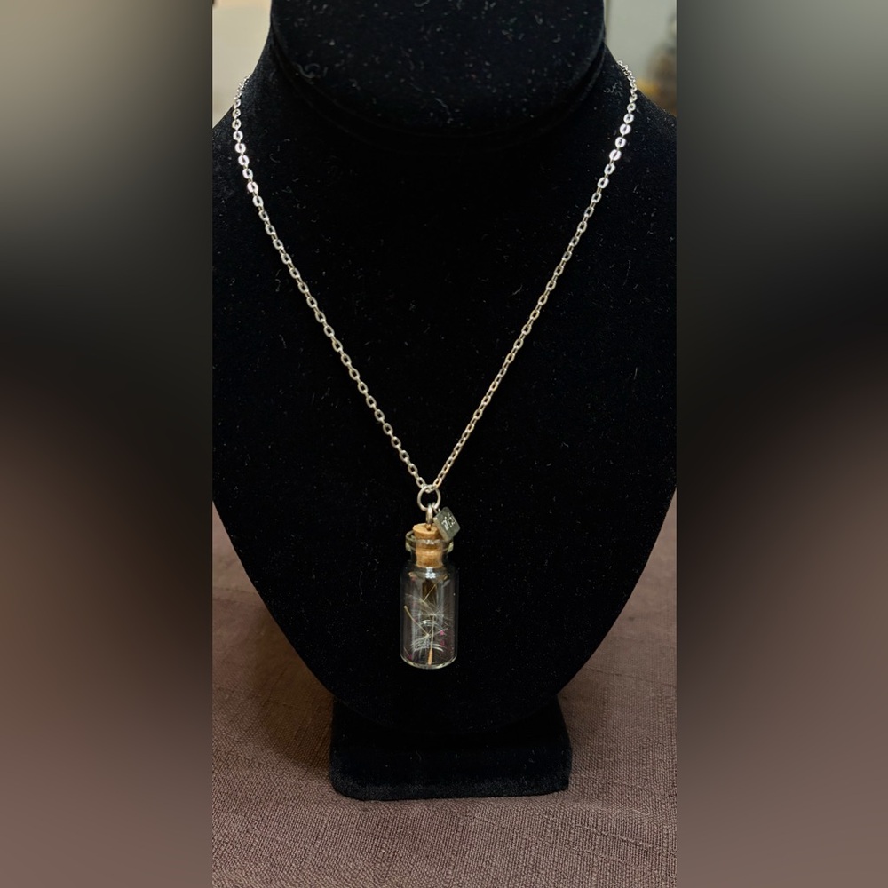 Dandelion Make A Wish Silver Necklace